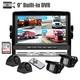 9 Split Monitor DVR Video Recorder 4x 360 View 1080P Rear View Backup Camera RV