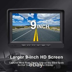 9 Split Monitor DVR Video Recorder 4x 360 View 1080P Rear View Backup Camera RV