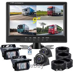 9 Split Monitor Rear View Backup Camera For Truck Caravan Reversing Rear View