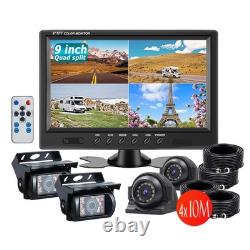 9 Split Monitor Rear View Backup Camera For Truck Caravan Reversing Rear View