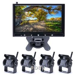 9 Split Rear Side View System Monitor Wireless WIFI 4Pin Backup Camera Truck RV