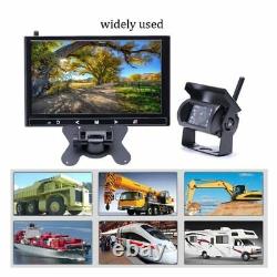 9 Split Rear Side View System Monitor Wireless WIFI 4Pin Backup Camera Truck RV