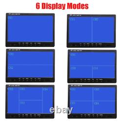 9 TFT Split Screen Quad Monitor Side Rear View Camera Backup For Bus Truck RV