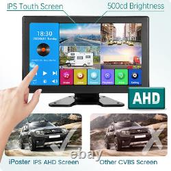 9 Touch Screen Monitor DVR Record Rear View Backup Reversing 4x Camera with 256GB
