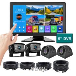 9 Touch Screen Monitor DVR Record Rear View Heavy Duty Backup Camera for Truck