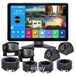 9 Touch Screen Monitor QUAD DVR 360° View Forward Side Backup Camera Truck