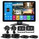 9 Touch Screen Quad DVR Monitor BT USB + Rear View Backup Cameras for Car Truck