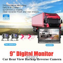 9 Video Recorder LCD Monitor Universal Car Rear View Backup Reverse Camera Kit