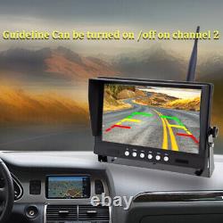 9 Wireless DVR Monitor 2 Backup Rear Front View Camera for Truck Trailer Car RV