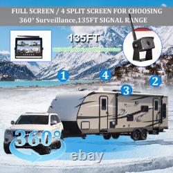 9 Wireless DVR Monitor 2 Backup Rear Front View Camera for Truck Trailer Car RV