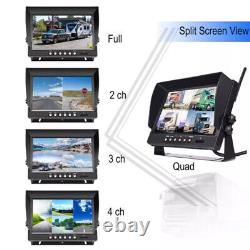 9 Wireless DVR Monitor 2 Backup Rear Front View Camera for Truck Trailer Car RV