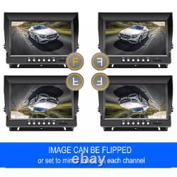 9 Wireless DVR Monitor 2 Backup Rear Front View Camera for Truck Trailer Car RV