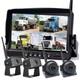 9 Wireless DVR Monitor + Round Backup Camera Rear Side View for Trailer Bus RV