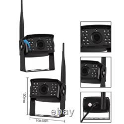 9 Wireless DVR Quad Monitor 2x RV Backup Camera Rear Side View for Trailer Bus