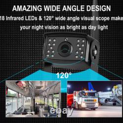 9 Wireless DVR Quad Monitor 2x RV Backup Camera Rear Side View for Trailer Bus