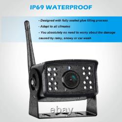 9 Wireless DVR Quad Monitor RV Backup Camera Rear Side View for Trailer Bus Van