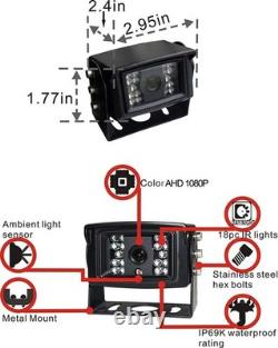 AHD 1080P 7 Reverse Rear View Backup Camera System, Camera with Night Vision