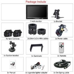 AHD 1080p Backup Camera 7'' Monitor Rear View System For Rv Truck BUS Reversing