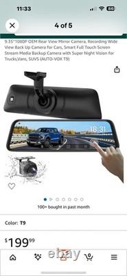 AUTO-VOX T9 OEM Rear View Mirror Backup Camera 9.35'' Full Touch Screen Monitor