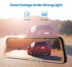 AUTO-VOX V5PRO Rear View Mirror 9.35 LCD Screen 1080P Dash Cam + Backup Camera