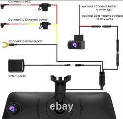 AUTO-VOX V5PRO Rear View Mirror 9.35 LCD Screen 1080P Dash Cam + Backup Camera