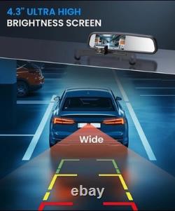 AUTO-VOX Wireless Rear View Backup Mirror Camera 4.3 HD Monitor Parking System