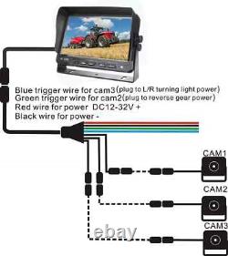 Ahd 1080p 7 Rear View Reversing Backup Camera System Skid Steer Truck Tractor