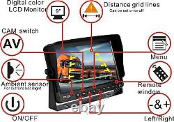 Ahd 720p Rear View Backup Camera Reverse System Kit 9 LCD Monitor Waterproof Ir