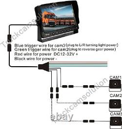 Ahd 720p Rear View Backup Camera Reverse System Kit 9 LCD Monitor Waterproof Ir