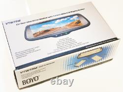 BOYO VTW73M Replacement Rear-View Mirror with 7.3 TFT-LCD Backup Camera Monit
