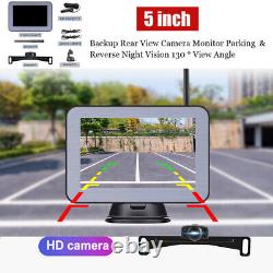 Backup Camera & 5 Monitor Kit for Car Waterproof Rear View Display Night Vision