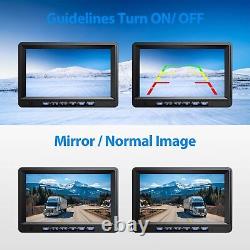 Backup Camera 7 Monitor Wired Rear View Camera HD IR Night Vision Waterproof