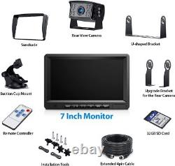 Backup Camera 7 Monitor Wired Rear View Camera HD IR Night Vision Waterproof