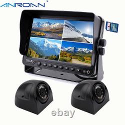 Backup camera and monitor Kit 9 Quad Monitor DVR Recorder Car Side View Camera