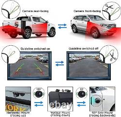 Car Backup Camera, Adjustable Lens, Side/Rear View Camera For RV Trailer Camper