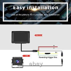 Car Backup Camera System with 7 Monitor Rear View Reverse Night Vision Parking