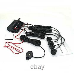 Car Rear View Mirror Monitor 4x Parking Radar Sensor Backup Reversing Camera Kit