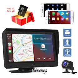 Carplay Backup Camera 7''Monitor Front Rear View Dual Dash Cams Truck RV Bus+32G