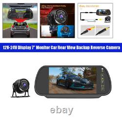 DC12V-24V Digital Display 7 Color LCD Monitor Rear View Backup Reverse Camera