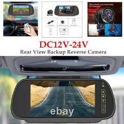 DC12V-24V Digital Display 7 HD Monitor Car Rear View Backup Reverse Camera Part