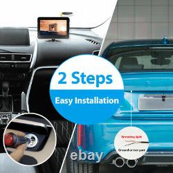 Digital Display 5 Monitor Car Auto Rear View Backup Reverse Wireless Camera Kit