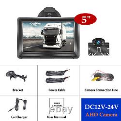 Digital Display 5 Monitor Car Rear View Backup Reverse AHD Waterproof Camera