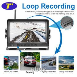 Digital Display 7 32G Monitor Car Rear View Backup Reverse Wireless Camera Kit