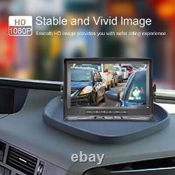 Digital Display 9 Monitor Split Screen Car Rear View Backup Reverse Camera Kit