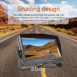 Digital Display 9 Monitor Split Screen Car Rear View Backup Reverse Camera Kit