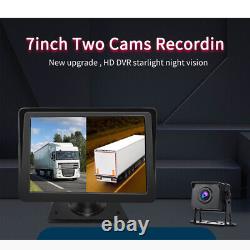 Digital Rear View 7'' HD DVR Split Monitor Backup Camera For Truck RV Caravan