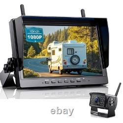 Digital Wireless 1080P IR Backup Camera & 10.1 Monitor DVR For Truck Rear View