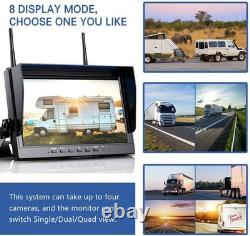 Digital Wireless 1080P IR Backup Camera & 10.1 Monitor DVR For Truck Rear View