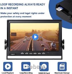 Digital Wireless 1080P IR Backup Camera & 10.1 Monitor DVR For Truck Rear View