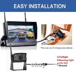 Digital Wireless 1080P IR Backup Camera & 10.1 Monitor DVR For Truck Rear View